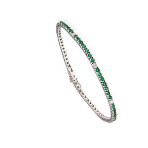 Bracciale Valentina Callegher Donna in Oro bianco Smeraldo 10659/0 SSM