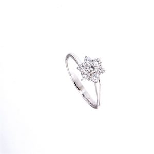 Anello Crivelli Donna Classic in Oro bianco Diamante 393-C003-7P