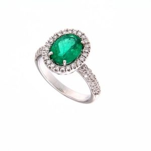 Anello Crivelli Donna SMERALDO in Oro Smeraldo 1634NS