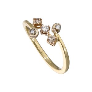 Anello Soprana Donna in Oro giallo Diamante ANR 5 BRIL