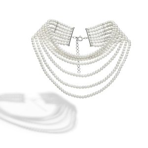 Collana Utopia Donna AQUA in Oro bianco Perla FWC3012