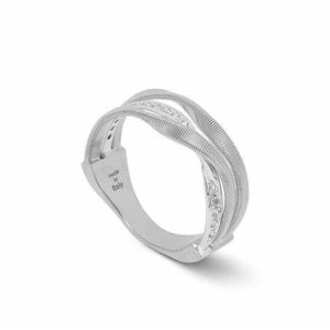 Anello Marco Bicego Donna Marrakech Onde in Oro bianco Diamante AG364-B