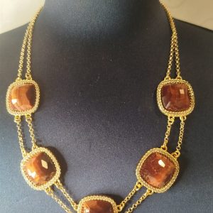 Collana Misis Donna Tiger Eye in Argento Amazzonite CA10023