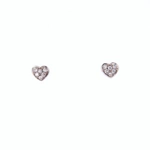 Orecchini Crivelli Bambino Cuore in Oro Diamante 234-4658