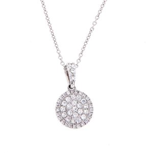 Collana Golay Donna CERCHIO DI LUCE in Oro bianco Diamante GKT105012 0.26 G VS