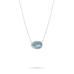 Collana Marco Bicego Donna Lunaria in Oro giallo Acquamarina CB1872-AQD