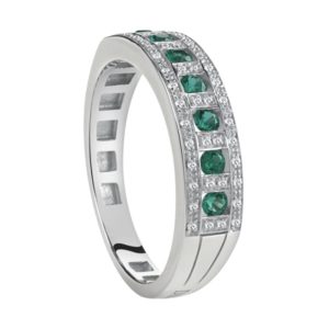 Anello Damiani Donna Belle Epoque in Oro bianco Smeraldo 20058816