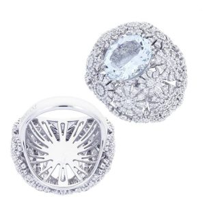 Anello Damiani Donna Margherita in Oro bianco Acquamarina 81109092