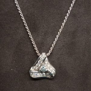 Collana Damiani Donna Classici Tradition in Oro bianco Diamante TRIANGOLO 1.07 H IF