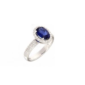 Anello Damiani Donna MINOU FULL PAVE' in Oro bianco Zaffiro 81084333
