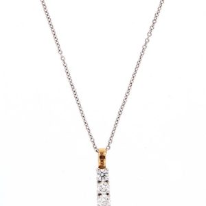 Collana Damiani Donna Three D Griffe Logo in Oro bianco Diamante 20024135