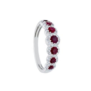 Anello Lj Roma 1962 Donna in Oro bianco Rubino 227333