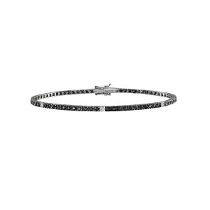 Bracciale Salvini Tennis in Oro bianco Diamante Black 20085592
