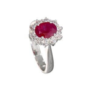 Anello Crivelli Donna RUBINO in Oro bianco Rubino 024-0530C RB
