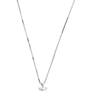 Collana Crivelli Donna PUNTO LUCE in Oro bianco Diamante 024-0481 0.80 G SI